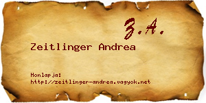 Zeitlinger Andrea névjegykártya